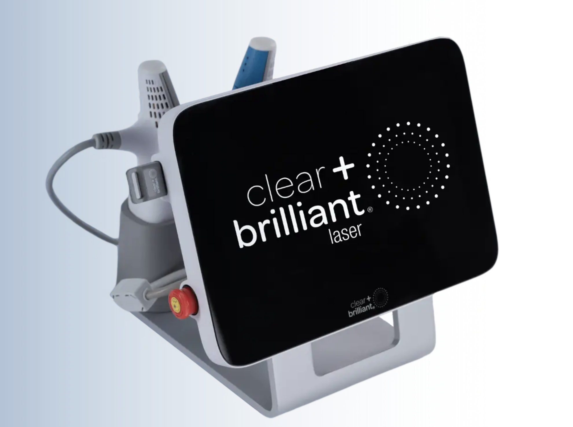 Clear + Brilliant 1440/1927 laser device used for facial skin rejuvenation. The image shows the advanced laser technology with dual wavelengths (1440 nm and 1927 nm) designed to improve skin texture, reduce fine lines, and enhance skin clarity with minimal downtime.